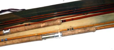 RODS: (2) Hardy No.2 LRH Palakona spinning rod, No.H17907, 9'6