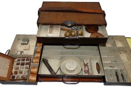 CABINET: Unusual wooden framed vintage tackle cabinet, 15