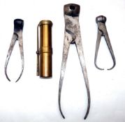 ACCESSORIES: Three vintage lead moulds, sizes No.8,42 and 56, the latter stamped Jackson and a