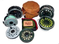 REELS & SPOOLS: (6) Shakespeare by Young's Beaulite alloy salmon fly reel, 4.25