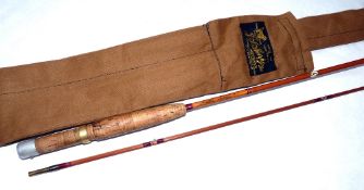 ROD: Sharpe's of Aberdeen The Midge for Farlow, 6' 2 piece impregnated cane brook trout fly rod, 1