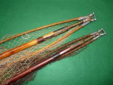 LANDING NETS: (2) Fine pair of Hardy Eclipse salmon folding landing nets, with 18