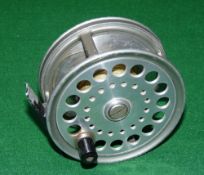 REEL: C Farlow London The Ambassador BWP New Zealand Patent alloy salmon fly reel, 4 1/8