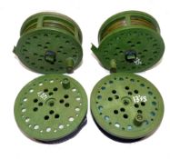 REEL & SPOOLS: (4) Pair of Advanced Angling Line Shooter large arbour composite reels, 4