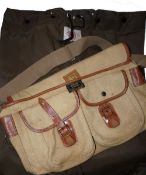 ACCESSORIES: Hardy canvas/leather tackle bag 16