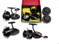 REELS & SPOOLS: (7) Garcia Mitchell 300 spinning reel in little used condition, lever check, c/w