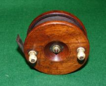 REEL: Fine early Nottingham wooden reel, 3.5