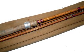 ROD: Davenport & Fordham Farstrike Avon 11' 3 piece rod, whole cane butt, split cane middle/tip,