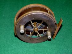 REEL: Early Allcock Aerial 6 spoke trotting reel , 4.5