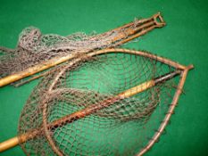 LANDING NETS: (2) Hardy The Coquet landing net, pear shaped ash frame 17