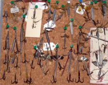 LURES: Fine collection of early bait mounts with examples by Milward's, Hardy's, Allcock's Archer