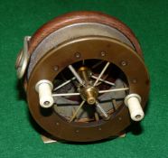REEL: Fine 6 spoke Coxon Aerial reel with tension regulator, 3.5