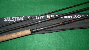 ROD: Silstar X Citer 14' 3 piece woven Kevlar salmon fly rod, line rate 9/10, black whipped lined