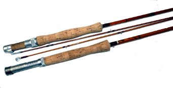 RODS: (2) Pair of Sharpe's of Aberdeen split cane trout fly rods, a 9'6