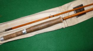ROD: Scarce Hardy The Tourney 9' 2 piece Palakona trout fly rod, No.E95467, burgundy whipped snake