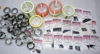 HOOKS & LINE: Eighteen spools of Ken Sawada, Japan shooting line, in lime, orange, yellow and
