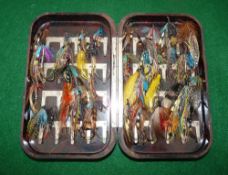 ACCESSORY: Fine Hardy Neroda oxblood deep salmon fly clip box, 6.25