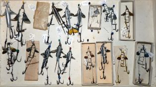 HARDY LURES: (18) Collection of 18 Hardy vintage metal Crocodile lures, patterns inc. leaded and