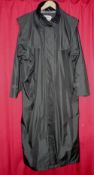 COAT: Tayberry XL long stockman country coat in sage green with check lining, 52