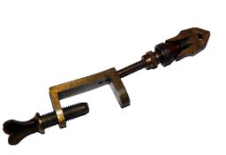 VICE: A late Victorian brass pocket fly tying vice,( similar to the pair we sold previously with