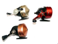 REELS: (3) Three Abumatic bait casting reels, model 20 with silver spool, knurled drag adjusting