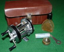 REEL: Fine Abu Record Super 2500 multiplier reel, foot stamp 2165, black sandwich end plates,