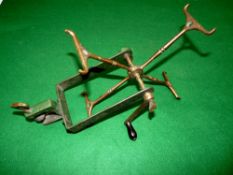 LINE DRIER: Early Hardy The New Improved Line Drier, c1895, cast table clamp with 4 numbered screw