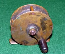 REEL: Early Hardy all brass crank wind winch, 2.5