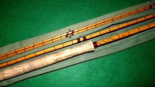 ROD: Fine Hardy The AHE Wood 12' 3 piece + correct spare tip Palakona salmon fly rod, No.H66898,