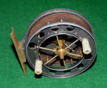 REEL: Fine early alloy 6 spoke Aerial reel with tension regulator, 3.5