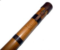 ACCESSORY: Early Hardy hollow bamboo rod tube, 39