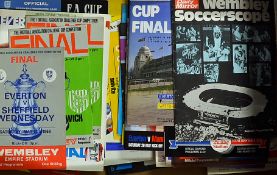 Everton football programmes content to include FA Cup Finals 1966, 1968 x 2, 1984, 1985, 1986, 1989,