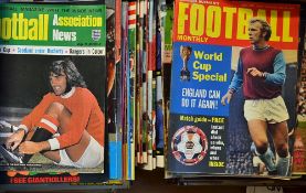 Box of 1960-70s Football Magazines various copies Football Monthly, World Soccer, Football