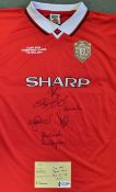 Manchester United 1999 Class of '92 Signed Football Shirt includes Neville, Neville, Scholes,