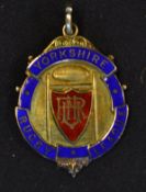 1959/60 Yorkshire Rugby League winners medal - silver gilt and enamel medal won Wakefield Trinity