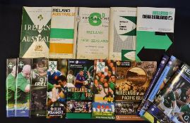 Collection of Ireland v Overseas and Six Nations Rugby programmes from 1953 onwards to incl v