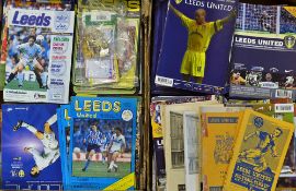 Leeds United Football Programme Selection includes 1950s through to 2000s predominantly home