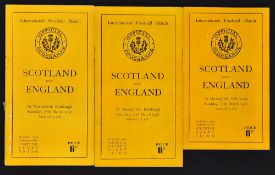 3x Scotland vs France rugby programmes from 1948 onwards - all played at Murrayfield to include '