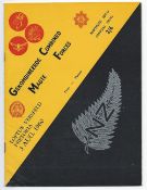 Rare 1960 South Africa Combined Forces XV v New Zealand All Blacks rugby programme - played at