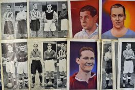 1930's Topical Times football player cards to include 1938 (set of 8) in colour, Topical Times