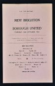New Brighton 1963/1964 FA Cup v Borough United (Welsh Cup Winners) football programme replay match