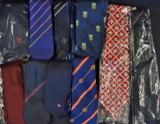 Collection of Official Football Association presentation neck ties for tour matches abroad to