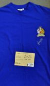 1968 George Best Signed Manchester United Football Shirt replica blue, long sleeve shirt, size M,