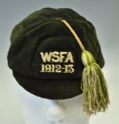 1912-13 Welsh Schoolboys Football Association International Cap with W.S.F.A. 1912-13 stitched to