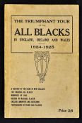 Rare 1924/1925 New Zealand all Blacks tour rugby book - titled 