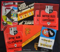 Collection of 1977 British Lions rugby tour to New Zealand programmes to incl vs New Zealand 3rd