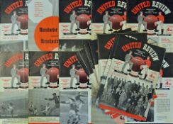 1958/1959 Manchester United home football programmes 21 league plus Manchester City (prog no. 23