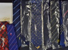 Collection of Official Football Association presentation neck ties for tours abroad to include