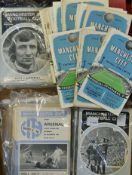 Manchester City Home Football Programmes 1958/9 Onwards appears complete with seasons 58/9, 66/7,