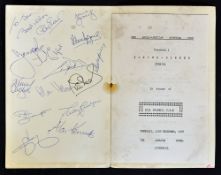 1978 Anglo-American Sporting Club Menu dated 21 December at the Adelphi Hotel, hand signed by the